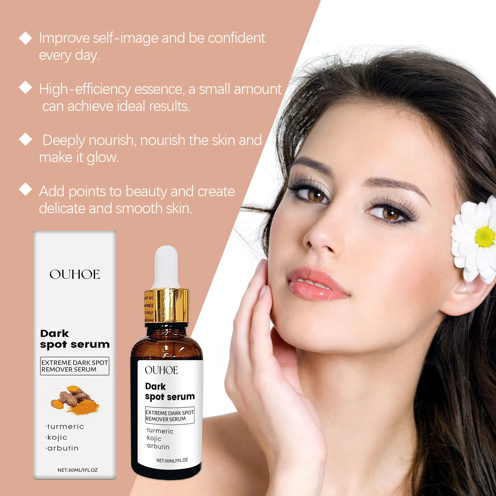 Brightening Face Serum Fade Dark Lighten Melanin Pigment Correction Shrink Pore Hydrate Repair Moisturizing Rejuvenating Product 4