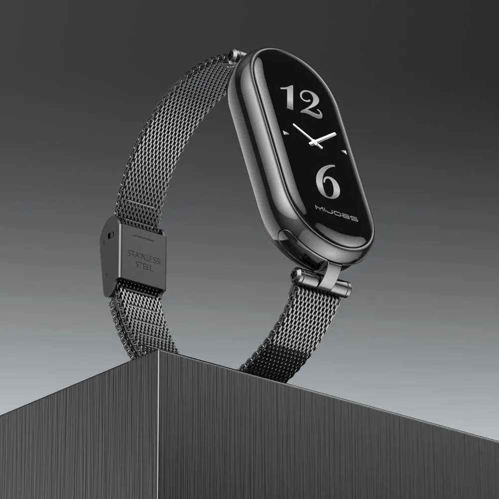 Strap For Xiaomi Mi Band 8 9 7 6 5 43 Smart Bracelet Women Girls Fashion Metal Mesh Watchband Replacement Accessories Miband 7 6 4