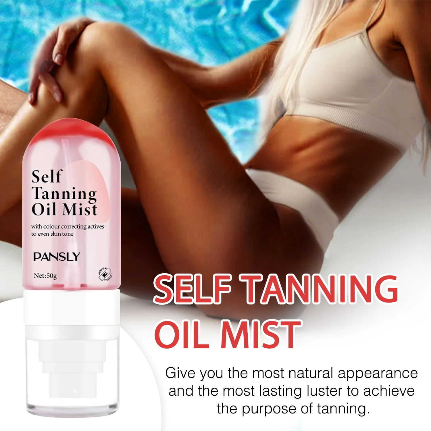 

Body Bronzer Self-tanning Oil Beach Sexy Solarium Suntan Oils Shine Brown Long Lasting Natural Tan Skin Sunless Fake Beach 50g