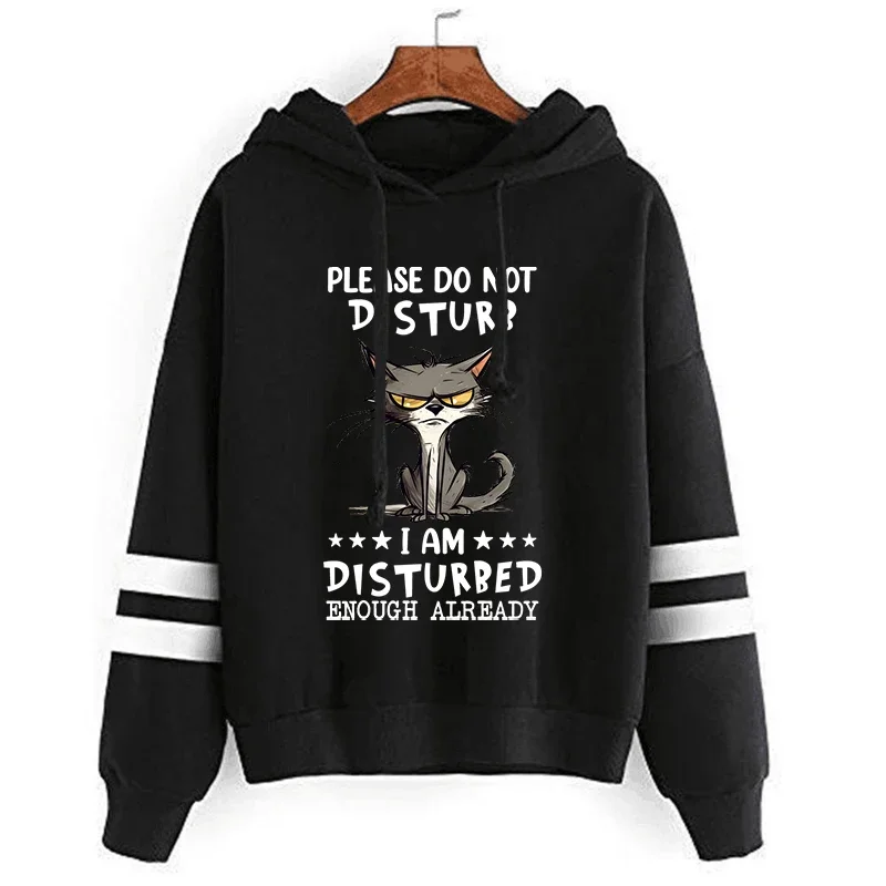 

Angry Cat Korean Streetwear Women I'm Disturbed Print Hoodies Kawaii Clothes for Kittens Lovers Harajuku Sweatshirt Hoodie 2023