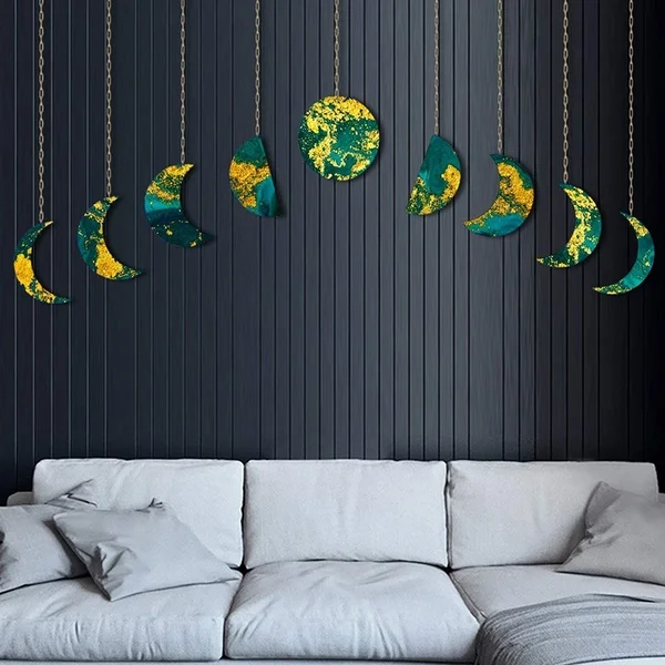 DIY Making Decoration Moon Phase Resin Molds Crescent Silicone Molds Full Moon Epoxy Young for Resin Crafts