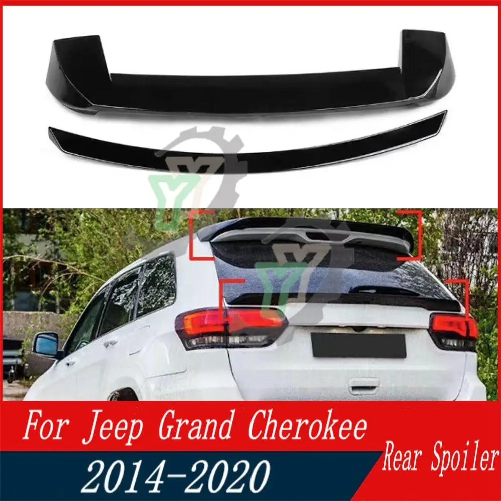 

High Quality ABS Plastic Car Rear Trunk Spoiler Extension Rear Middle Spoiler Lip Wing Trim For Jeep Grand Cherokee 2014-2020