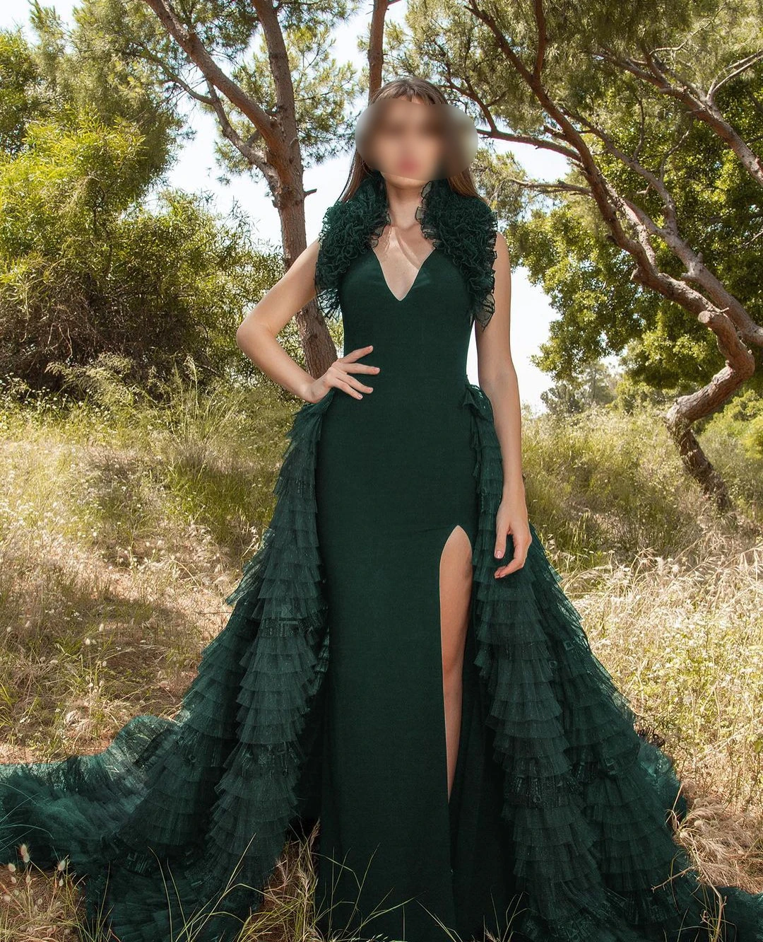 

AsaNagi Customizable Evening Dresses Halter Neck Floor-Length High Slit Women Formal Party Dress 2023 vestidos de noche