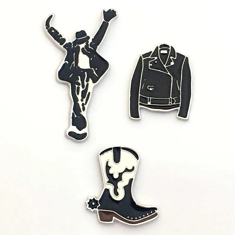 Pin Brooch M Hip Hop Dancing Suit Brooch Badge Enamel Fashion Music Brooch ewelry Fan Collect Gift