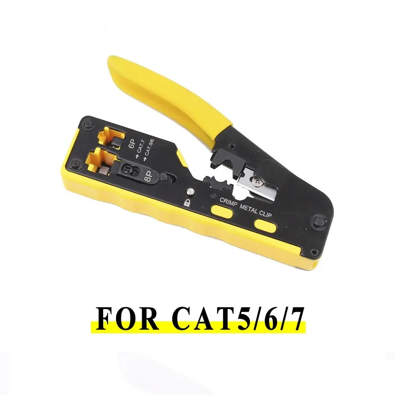 

Многофункциональные сетевые плоскогубцы U50, обжимной инструмент CAT5 CAT6 CAT7 RJ45, обжимной инструмент все в одном EZ для Rj11 R12 RJ45