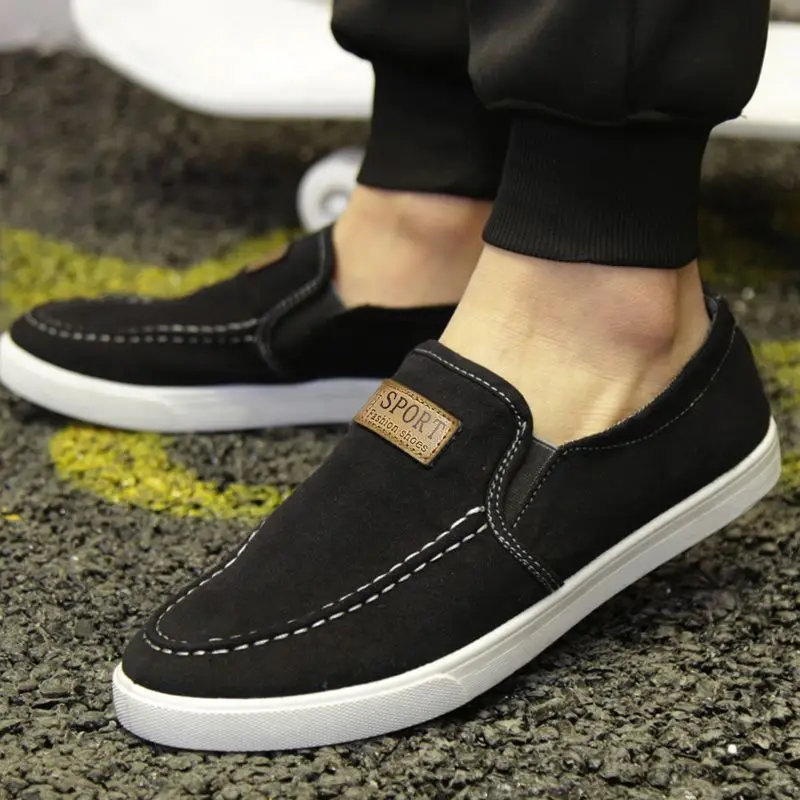 Men's Casual Shoes Breathable Canvas Denim Sneakers Men Walking Flats 2022 Spring Summer Lightweight Slip-on Loafers Shoes Man 4