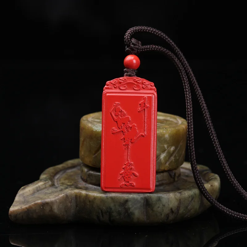 

Natural Cinnabar Wenchang Tower Crane Pendant High-Content Decoration Wholesale