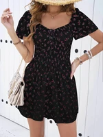 2024 Spring/Summer New Short Fragmented Flower Night Dress French Gentle and Sweet Outdoor Beach Skirt - Image 5