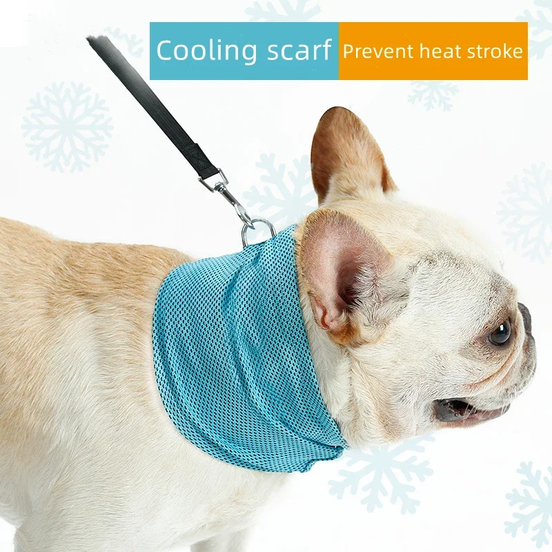 

Cooling Bandana for Dog Instant Ice Cooling Scarf for Pet Small Dogs Bulldog Summer Polyester Sunstroke Neck Wrap Dog Collar