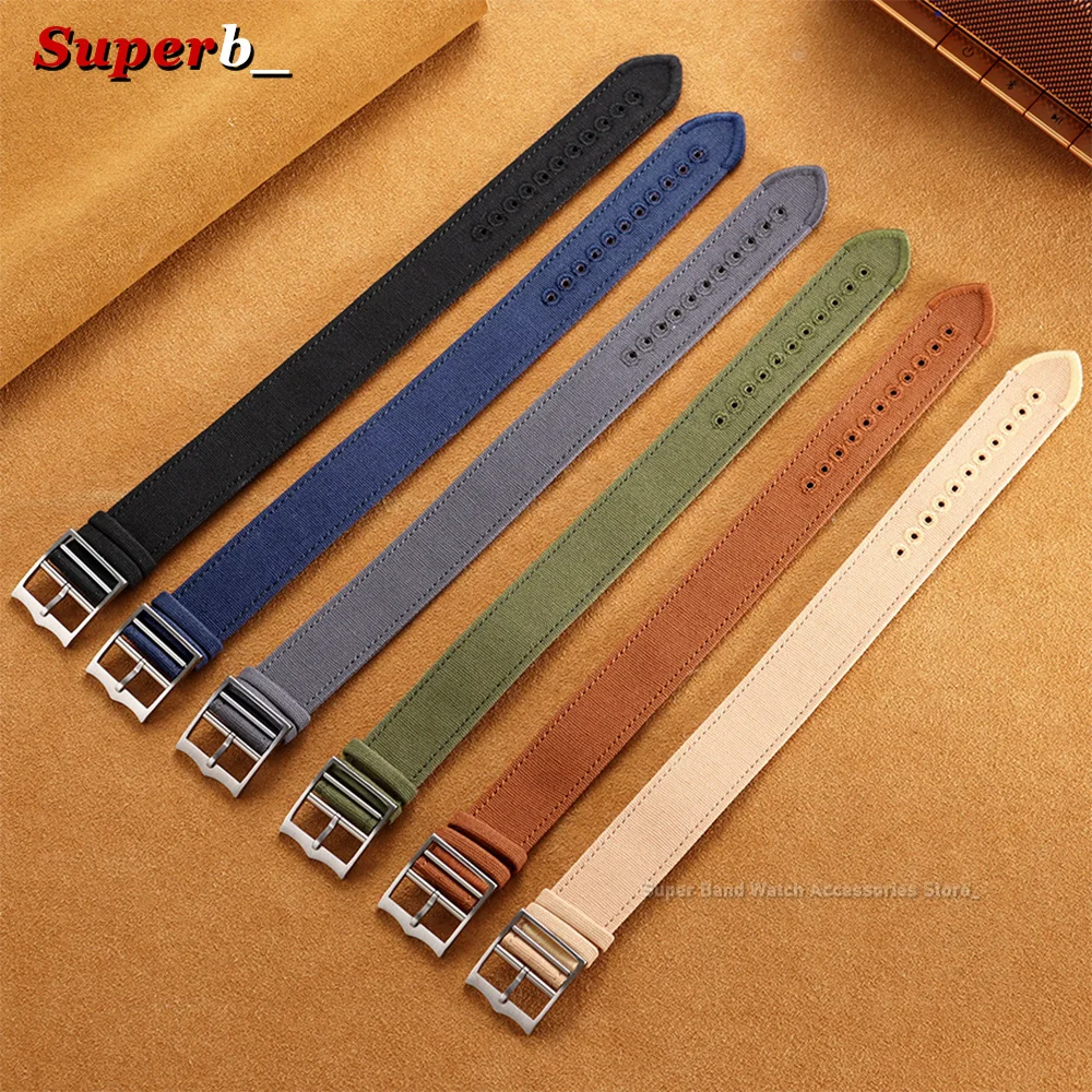 Durable High-Density Nylon Watch Strap with Soft Ribbed Design