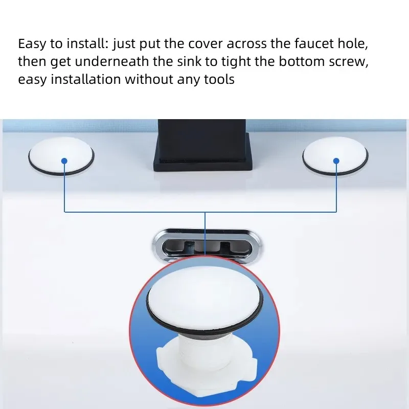 Sink Hole Sealing Cap Vegetable Washing Basin Sealing Cap Hole Plug Water Leakage Plug Sink Basin Decorative Cover