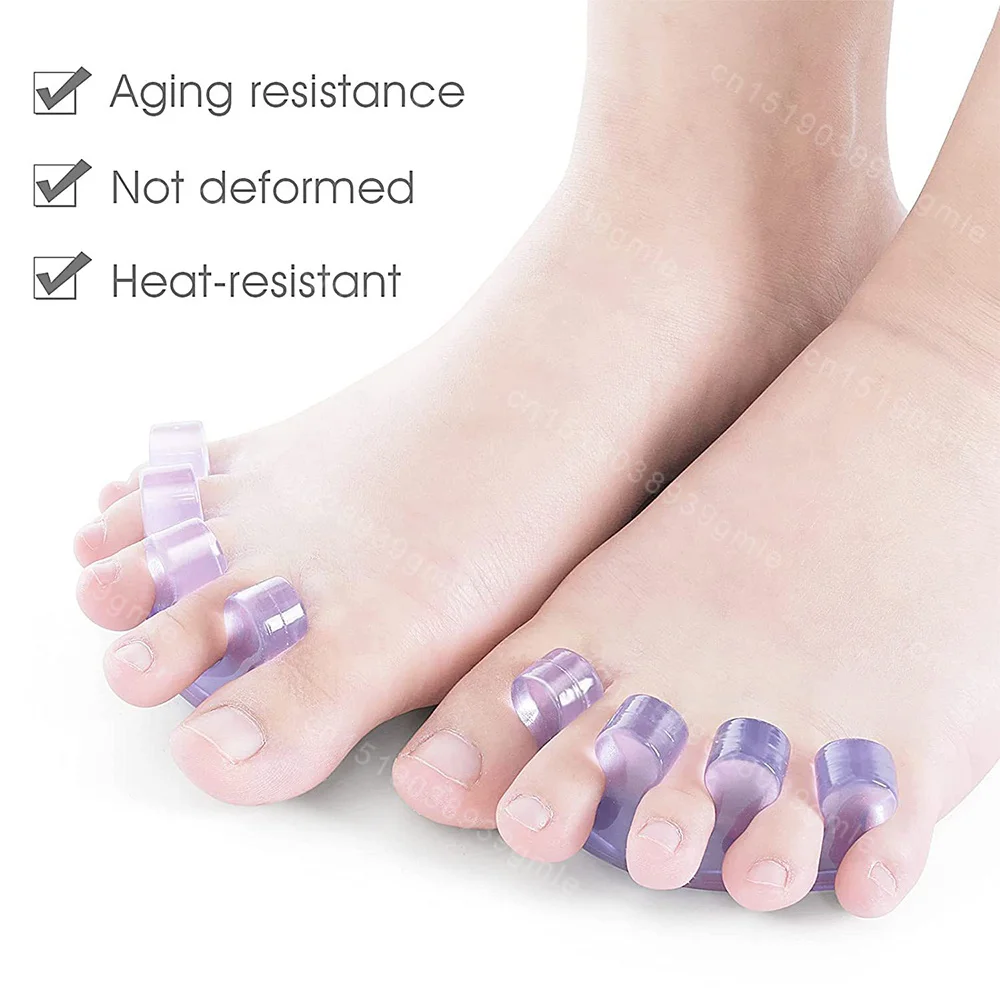 1Pair Soft Silicone Toe Separator Elastic Bunion Hallux Valgus Corrector Silica Gel Foot Toe Spreader Separator Foot Care Tool