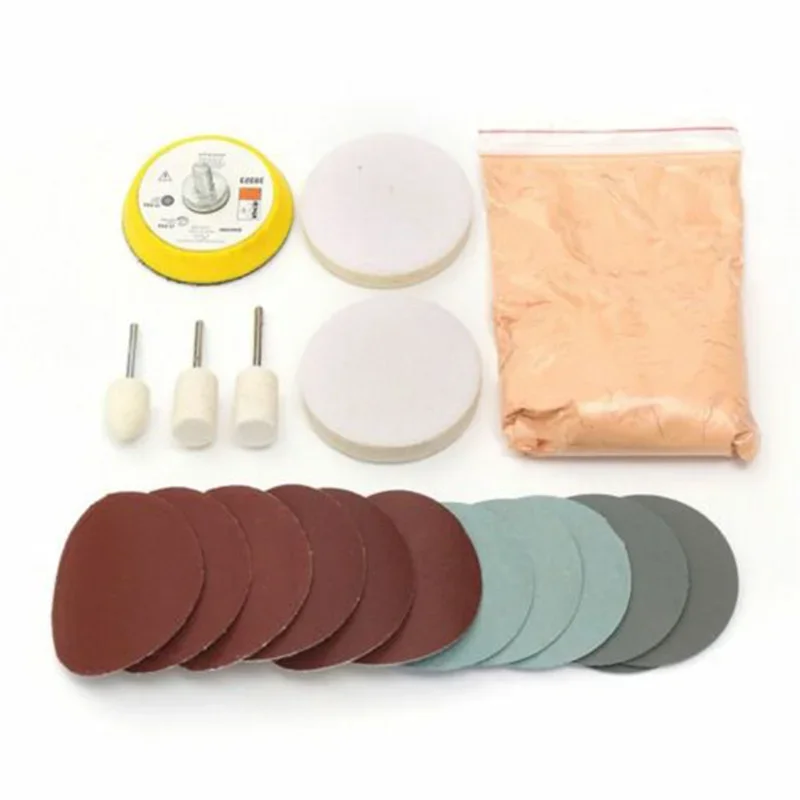 Watch Glass Polishing Kit Glass Cleaning Scratch Removal Polishing Pad Wheel 20Pcs/Set 50mm Backing Pad Durable Quality NEW car polishing pad car polish pad polishing sponge set glass scratch remover