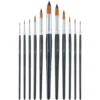 11pcs Round Paint Brush Basic Set for Watercolor, Acrylic, Gouache, Ink, and Tempera Painting 2
