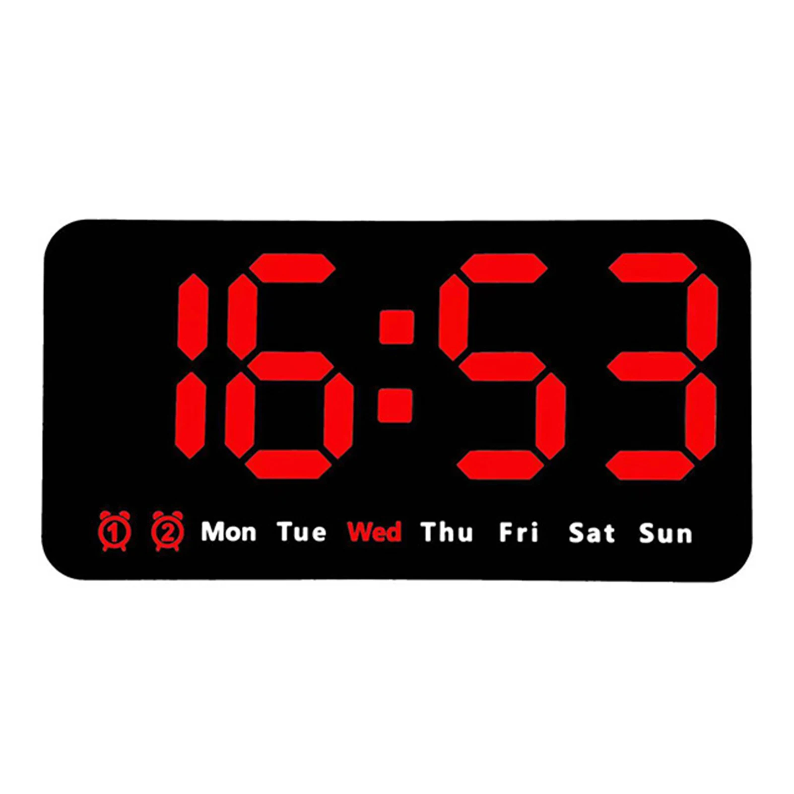 

LED display digital clock with temperature display three level brightness adjustment and 12/24 hour format conversion