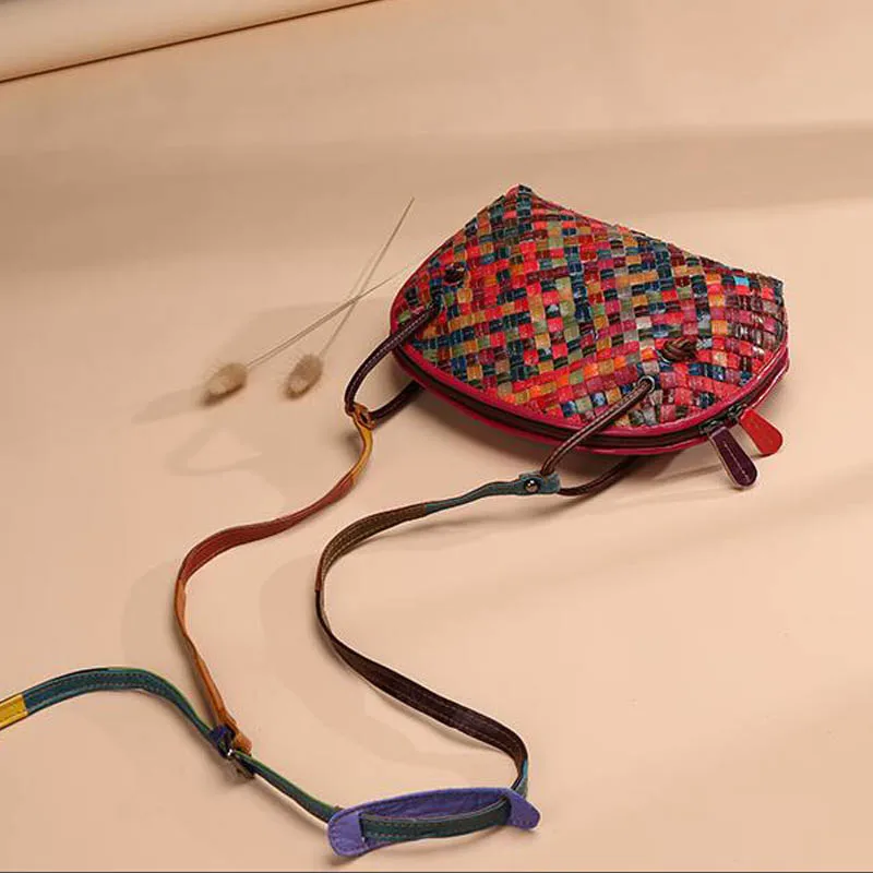 Women Shoulder Handbags Shell Bag Colorful Small Knitting Phone Money Zipper Crossbody Bags Girls Bolsa Feminina