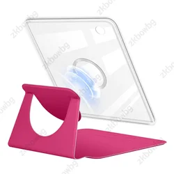 Magnetic Detachable 360° Rotatable Acrylic PU Leather Stand Cover - Libra Colour N428 (Rose Red)