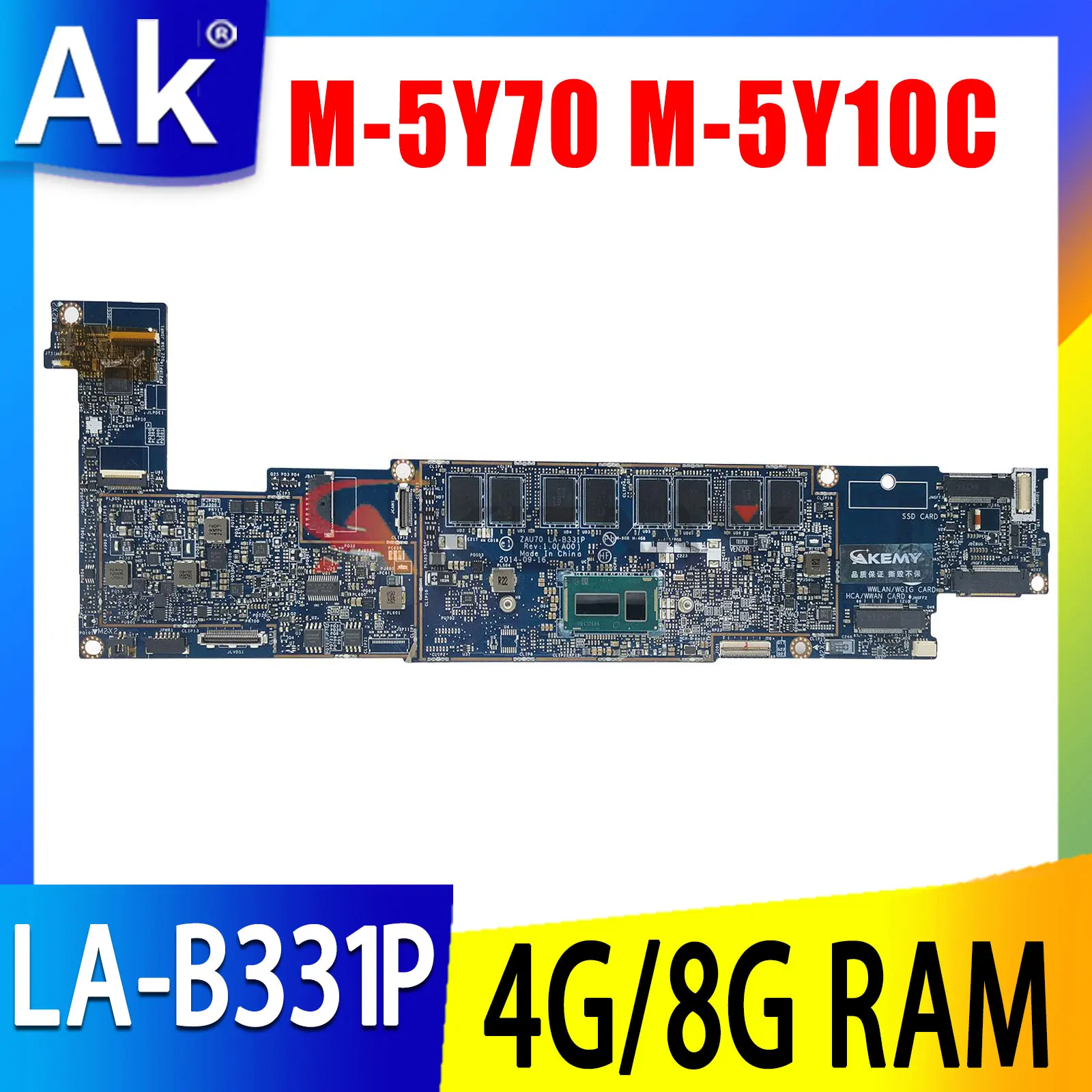 

For DELL Latitude 7350 LA-B331P Notebook Motherboard M-5Y70 M-5Y10C with 4G/8G RAM Mainboard CN-0057NK 0J97J1 100% work