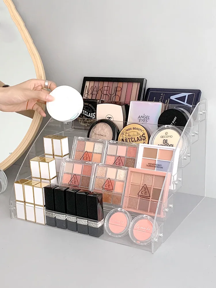 Eyeshadow Palette Organizer Lipstick Makeup Storage Tray Cosmetics Rack  Makeup Tools Compartment Holder Women Makeup Organizer