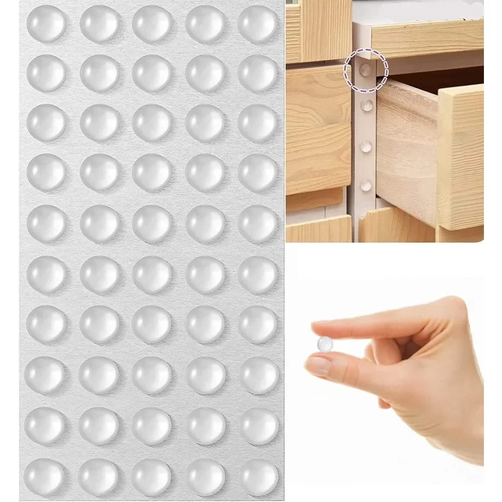 Strength Seller 300/100pcs Silicone Furniture Dots Cushion Protective Pads Self-Adhesive Clear Door Stop Rubber Damper er202