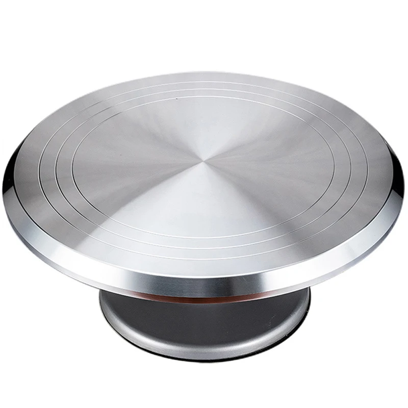 1Pc Cake Baking Tray Axle Turntable Aluminum Alloy Rotating Tray