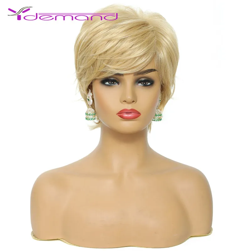 Y Demand Synthetic Hair Short Natural Hair For Grace Women Elastic Beauty Straight Heat Resistant Kanekalon Wig Black Daily Wigs рок transmission recordings steven wilson grace for drowning black vinyl 2lp