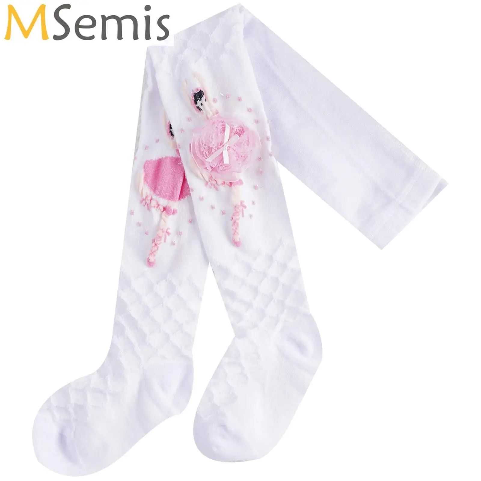 Collant Danse Classique Fille 8 Paires De Collants De Danse Classique Pour Enfants, Convient Pour Collant Fille Blanc Collant Blanc