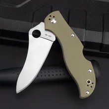 

High Quality Outdoor Tactical Folding Knife G10 Handle 60HRC Camping Defense Military Knives Pocket EDC Tool