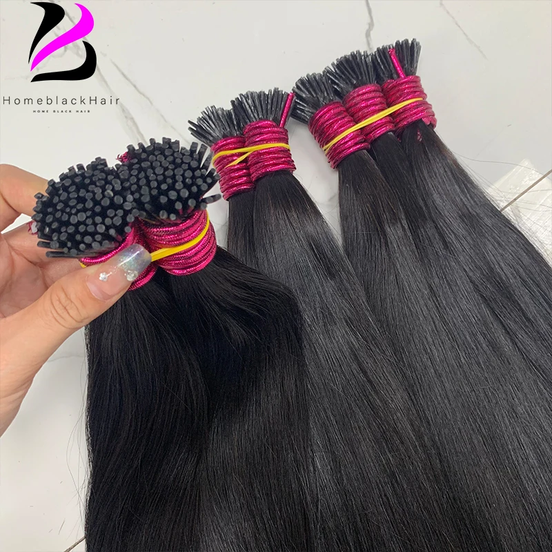 Human Hair Extensions Straight ITIP 12A Real Human Hair Extensions 0.8g/pc Capsule Keratin Fusion Extension