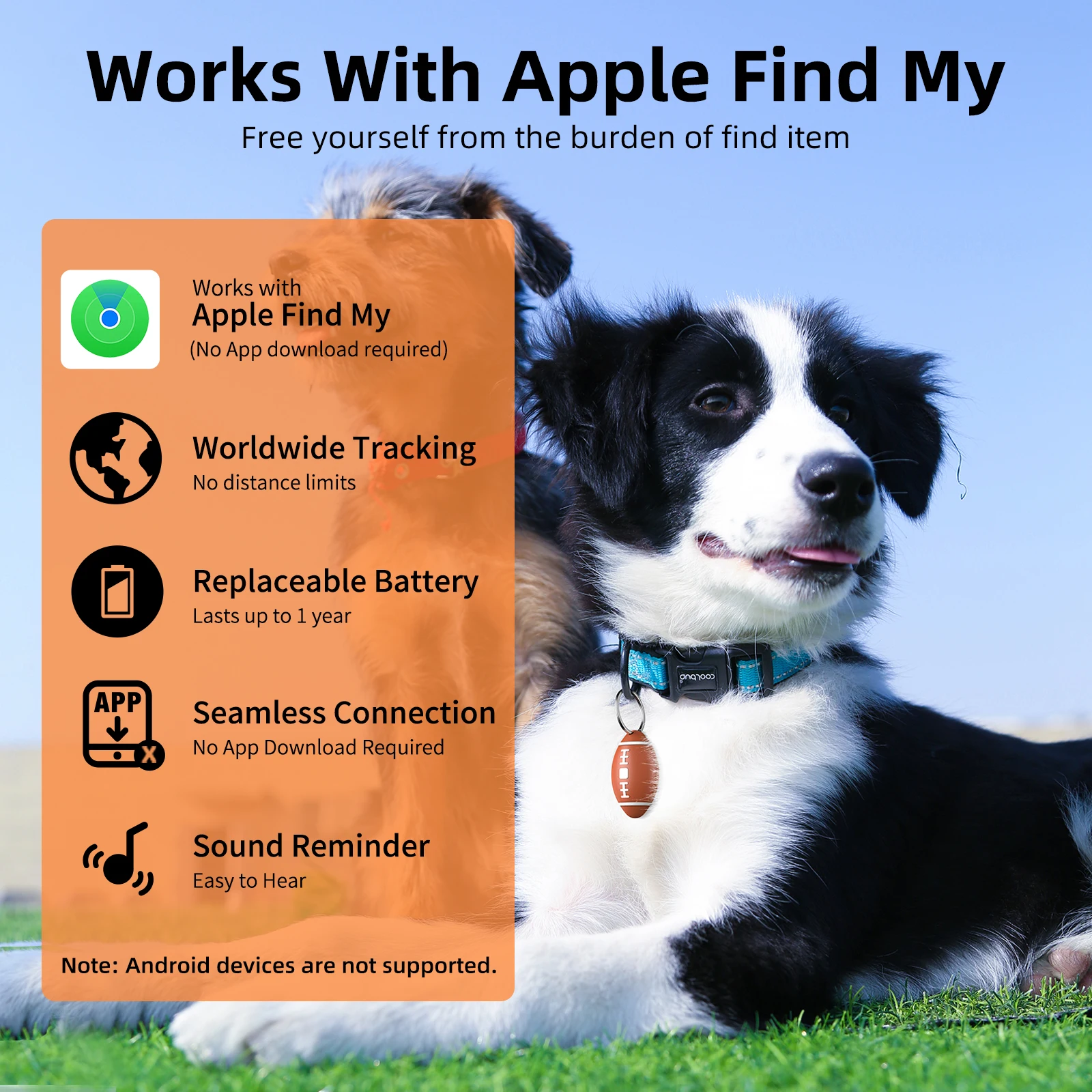 Smart Bluetooth GPS Tracker Work with Apple Find My APP ITag Anti Lost Reminder Device IP65 Waterproof Locator For Pets Finder