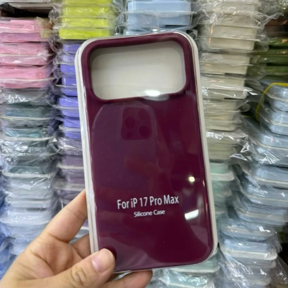 Trendy INS Candy Pure Color Liquid Silicone Protective Phone Case