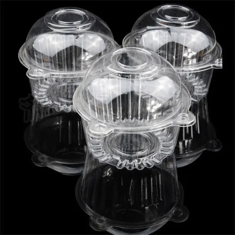 100pcs x PVC Cake Box ,Disposable Cake bowl , Barbecue Set for Party Supplies Tools