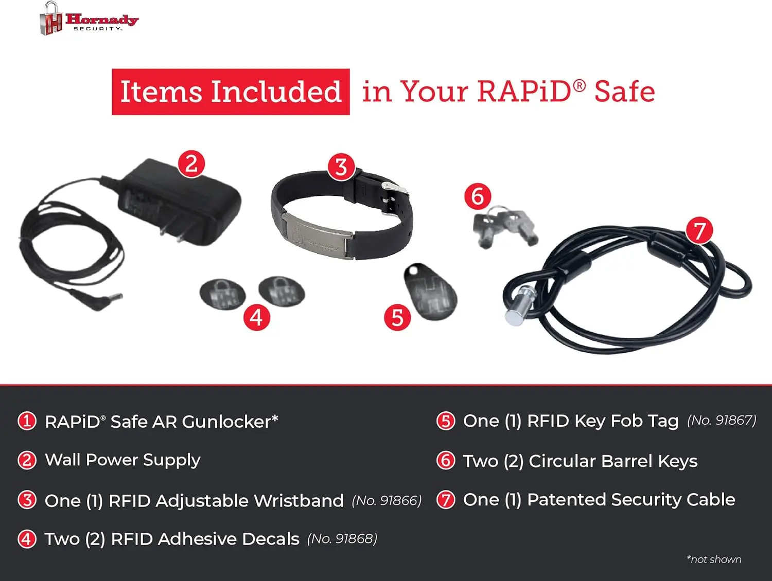 Hornady RAPiD Safe AR Gun Locker with RFID Touch Free Entry-Tamper Proof Gun Safe Perfect for Storing Accessories