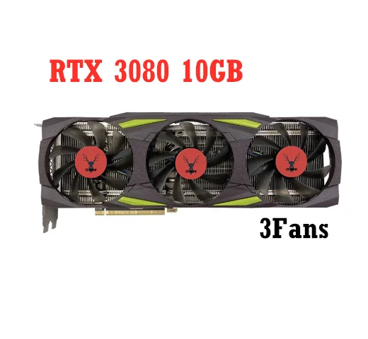 

RTX 3080 10GB NVIDIA Geforce GPU GDDR6 256bitPCI Express 4.0 x16 rtx 308010gb Gaming Video card
