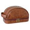 Men's leather makeup bag for travel men's high-end sense large capacity storage travel wash bag waterproof toiletry bag 1