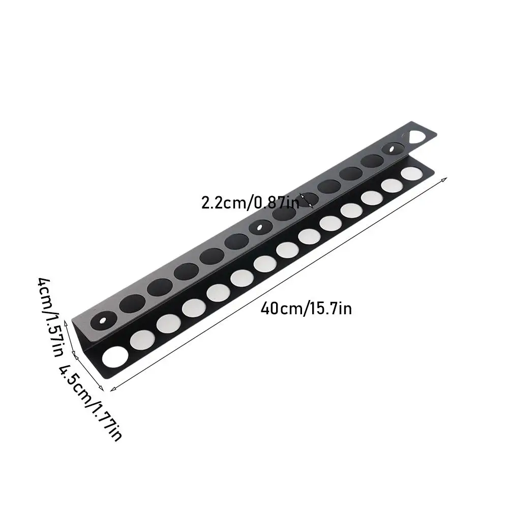 Tool Storage Rack Wall-mounted 14-hole Hardware for Hammer/pliers/screwdriver