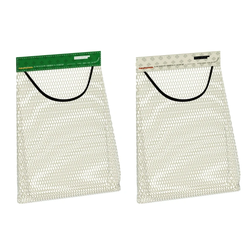 

Reusable Kitchen Hanging Mesh Bag Wall Mount Plastic Dispenser Storage