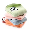 1Pcs 25x25cm Cartoon Panda Jacquard Cotton Baby Children Face Towel Hand Washcloth Water Absorbent Soft 4