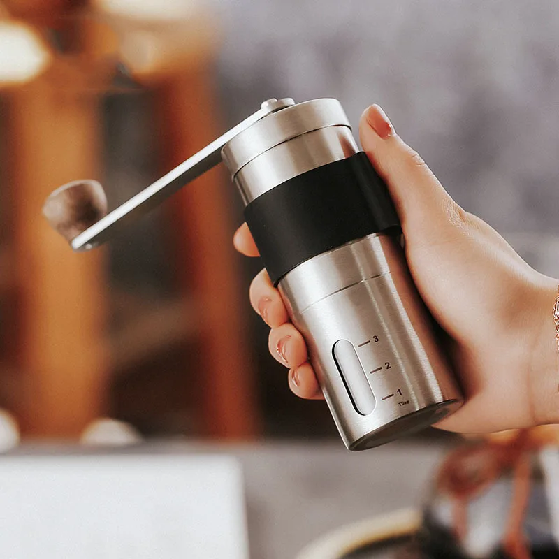 

Manual Coffee Grinder Stainless Steel Compact & Portable Hand Coffee Grinder with Ceramic Grinding Core for Coffee Gift Camping
