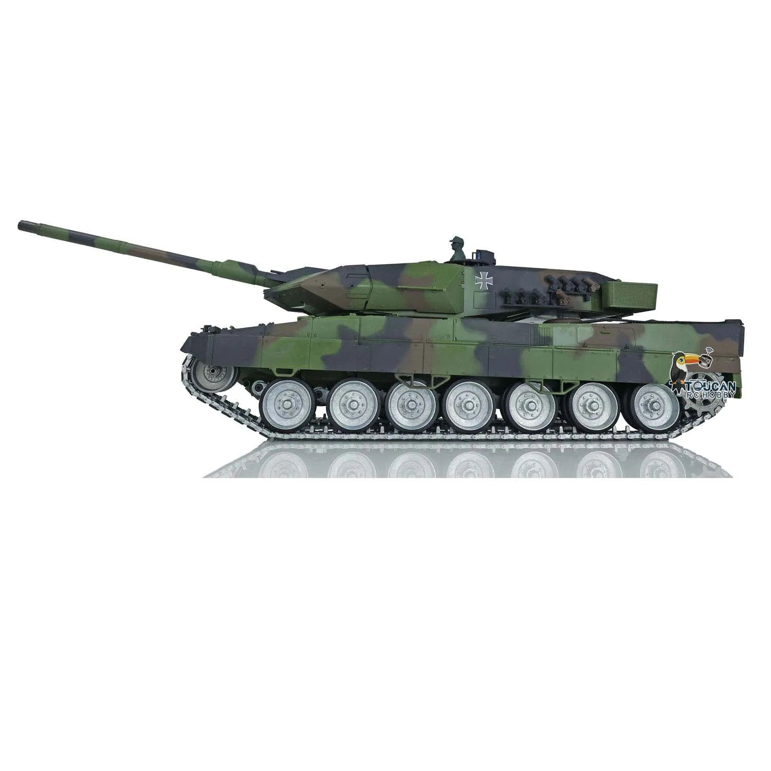Toucan Controlled Toys 1/16 Heng Long 7.0 Leopard2A6 RC Tank 3889 Barrel Recoil Metal Tracks W/ Rubbers RTR  Car TH17593-SMT8 3