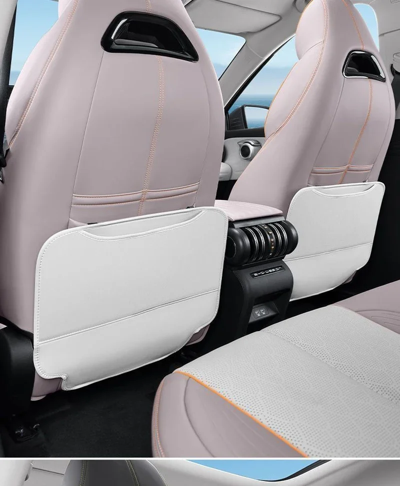 For BYD Yuan Plus Atto 3 2022-2025 Car Seat Back Anti Kick Protector Pad Leather Anti Dirty Protection Mat Interior Accessories