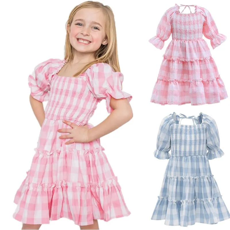 Lurryly 2018 Baby Girls Toddler Kids Clothes Cute Stripe Tassel Ruffles Party Princess Wed Dresses