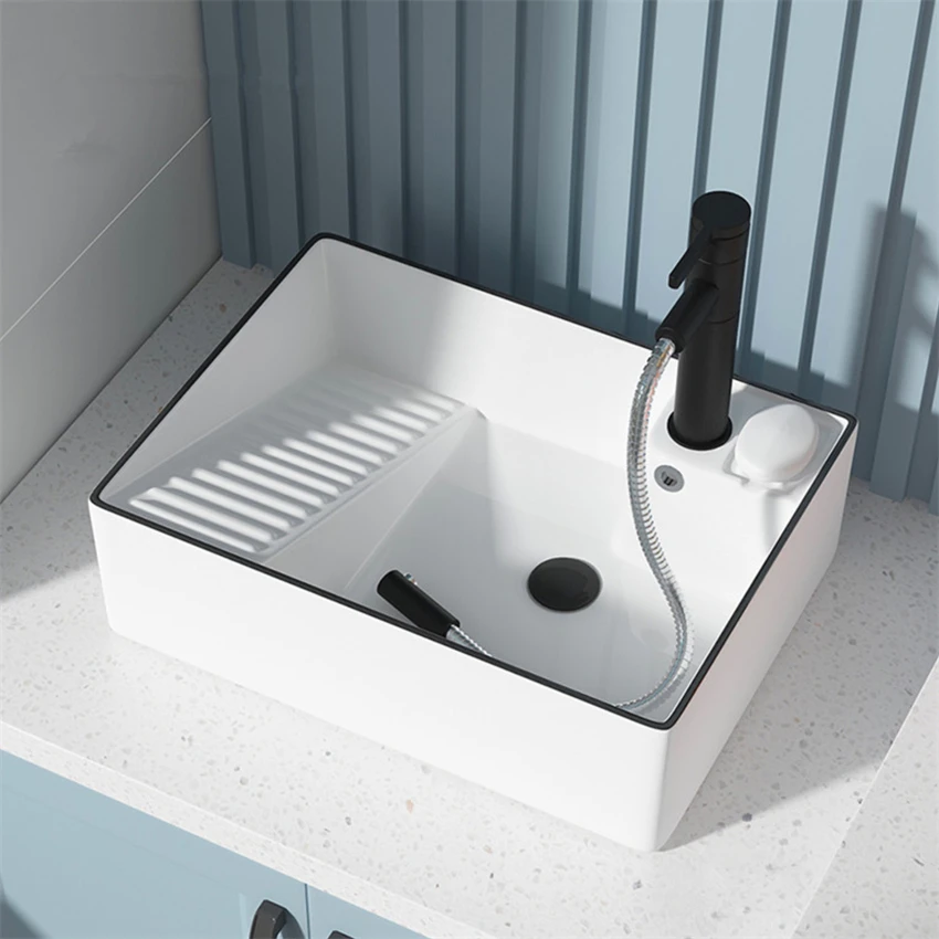 Countertop Basin Washing Machine Basin Pool Ceramic Washbasin Laundry
