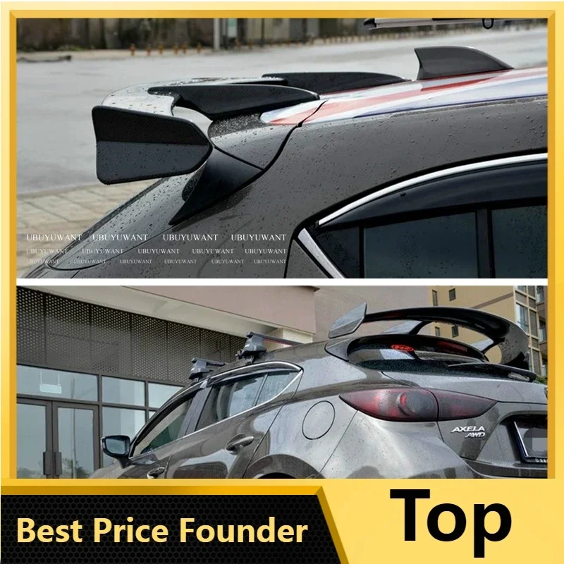 

For Mazda3 Axela HATCHBACK 2015-2018 Car Tail Wing Decoration Carbon Fiber / FRP Rear Trunk Spoiler Car Styling For Mazda 3
