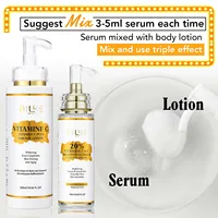 AILKE crème éclaircissante pour le corps, avec vitamine C, acide hyaluronique, beurre de karité, réduit les taches noires, même le teint, Lotion hydratante 4