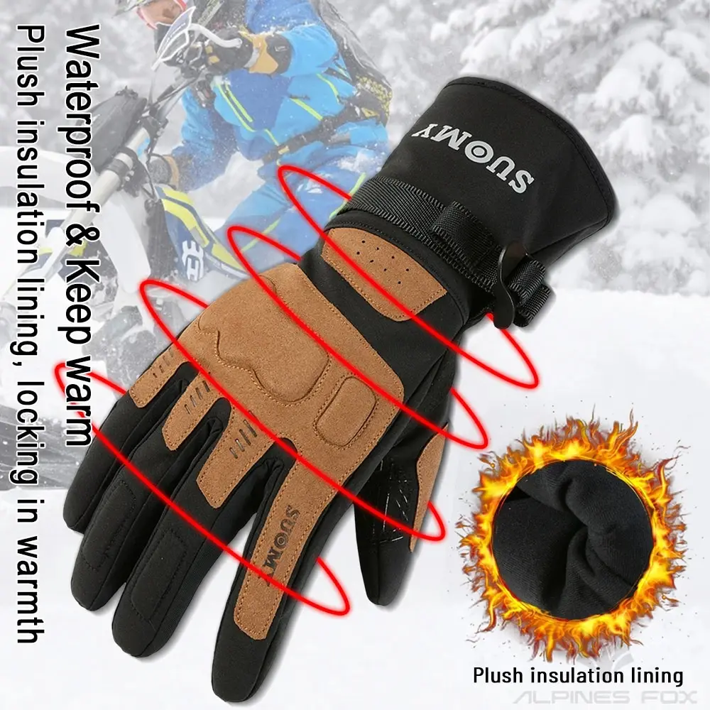Motorcycle Gloves Windproof Waterproof Guantes Moto Motorbike Riding Gloves Touch Screen Moto Motocross Gloves Winter