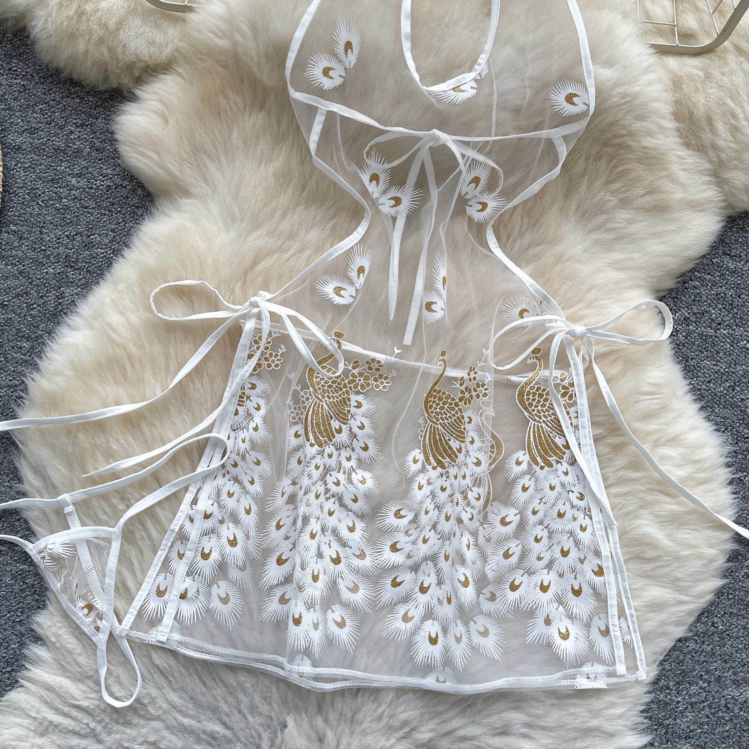 SINGREINY Transparent Dress