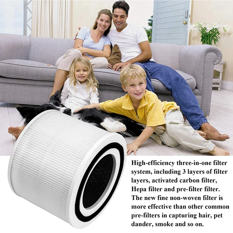 Description Picture 4 of itemCore 300 Air Filters True HEPA Filter Replacement for LEVOIT Core 300 Air Purifiers Core 300-RF 1 Pack