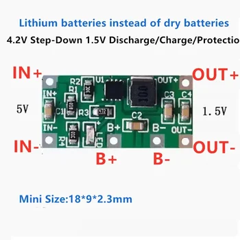 Modulo caricabatteria/scaricatore batteria agli ioni di litio 18650 4.2V3.7V drop 3V 1.5V batteria a secco in batteria al litio Converti 2 batterie a secco