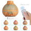 500ML Aromatherapy Essential Oil Diffuser Wood Grain Remote Control Ultrasonic Air Humidifier Cool with 7 Color LED Lights 1